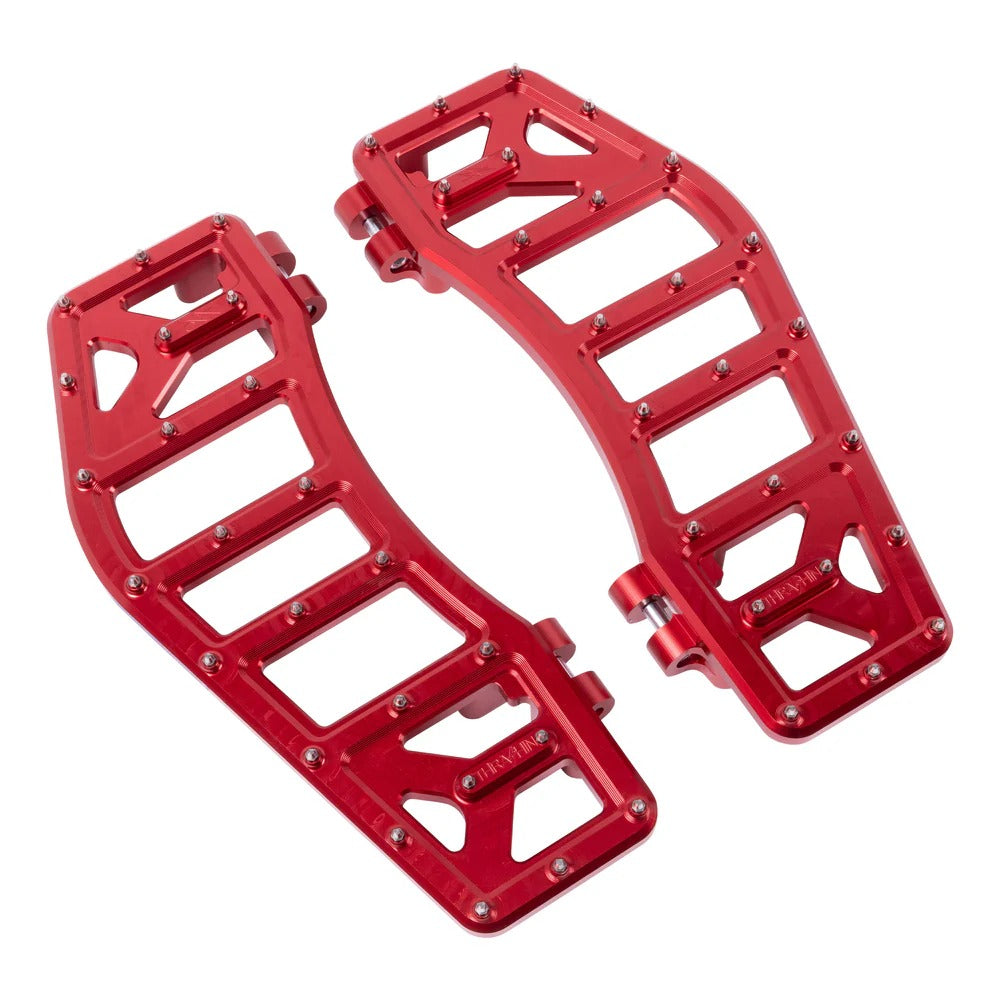 Thrashin Supply TS-TSC-2219-2 Aggressor Rider Floorboards Red for Harley-Davidson Touring 82-16/FL Softail 86-17/Dyna Switchback 12-16