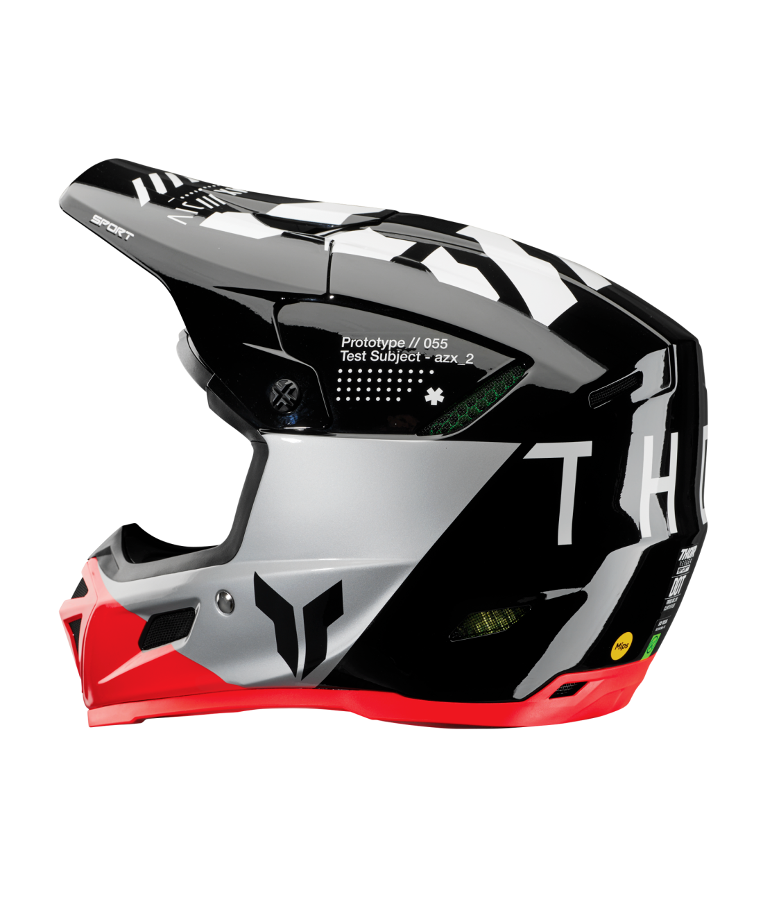 Thor 2026 Reflex Sport Strike Gloss Black/Red Helmet