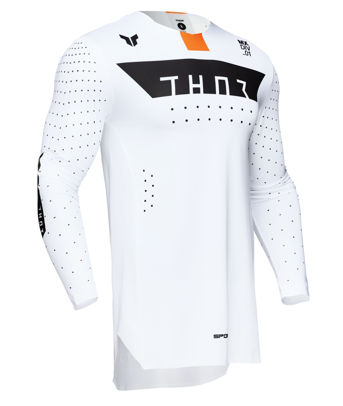 Thor 2025 Sportmode Rogue White/Orange Jersey