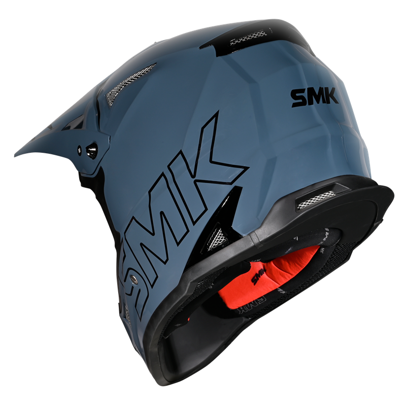 SMK Allterra Solid Gloss Sharkskin Blue GL201 Helmet