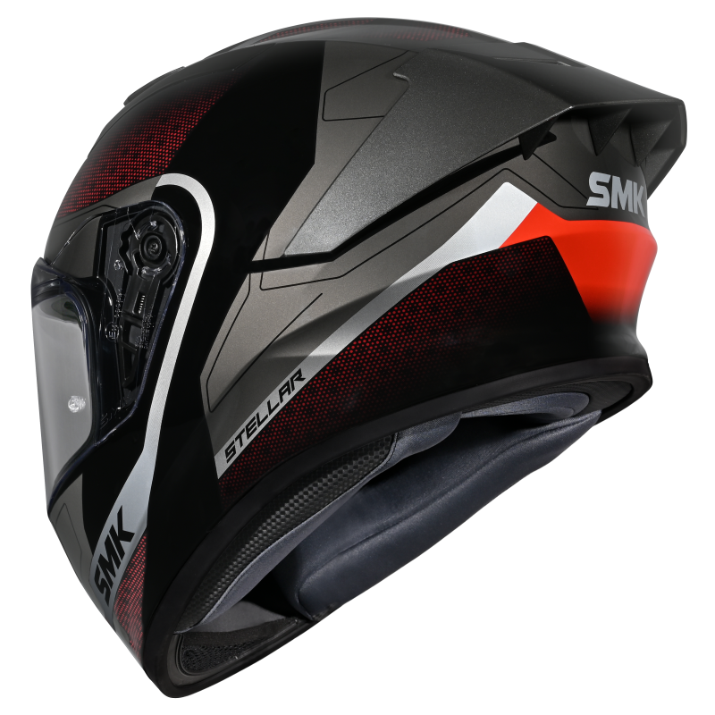 SMK Stellar Sport Flight Gloss Black/Red/Grey GL236 Helmet