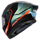 SMK Stellar Sport Flight Gloss Black/Blue/Orange GL257C Helmet