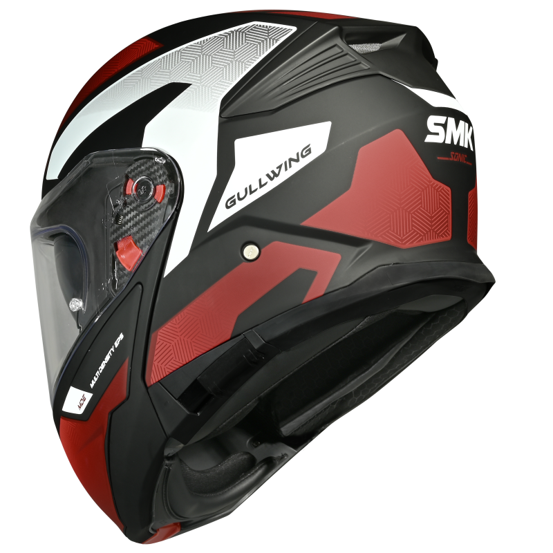 SMK Gullwing Sonic Matte Black/Red/White MA231 Helmet