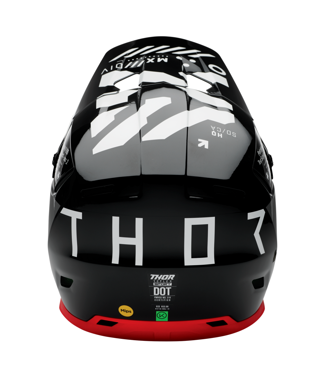 Thor 2026 Reflex Sport Strike Gloss Black/Red Helmet