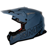 SMK Allterra Solid Gloss Sharkskin Blue GL201 Helmet