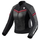 REV'IT! Median Black/Pink Womens Leather Jacket