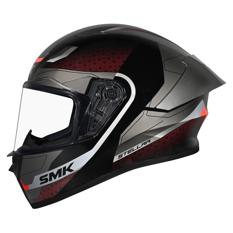 SMK Stellar Sport Flight Gloss Black/Red/Grey GL236 Helmet