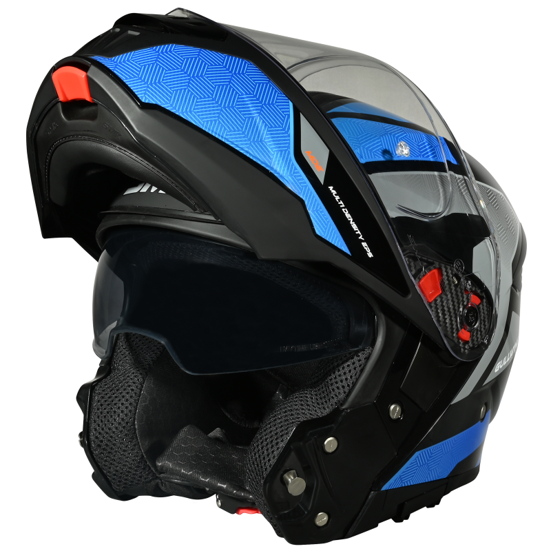 SMK Gullwing Sonic Gloss Black/Blue/Grey GL256 Helmet