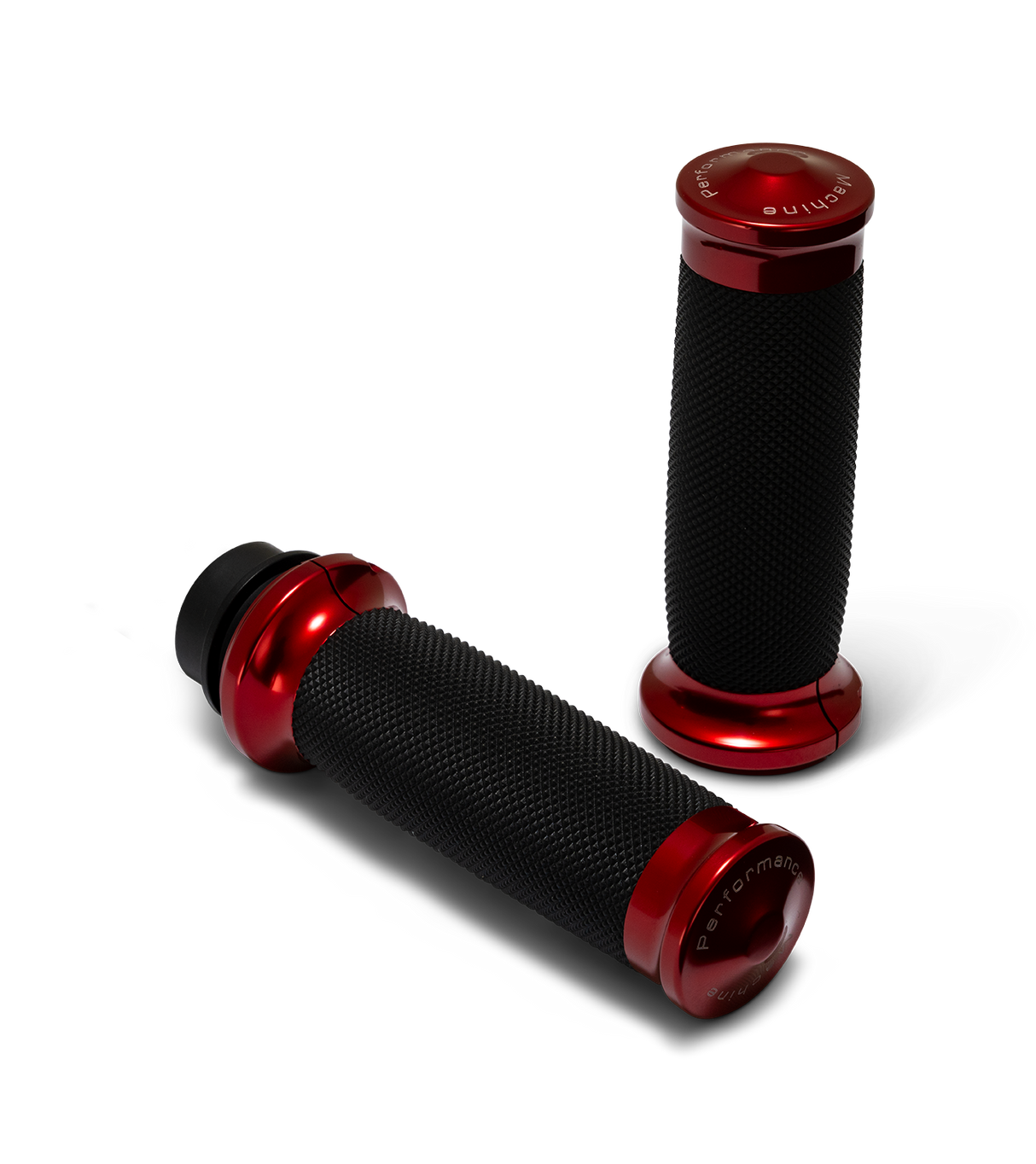 Performance Machine P00632104MR Contour Handgrips Red for Harley-Davidson Big Twin 08-24 Models w/Throttle-By-Wire