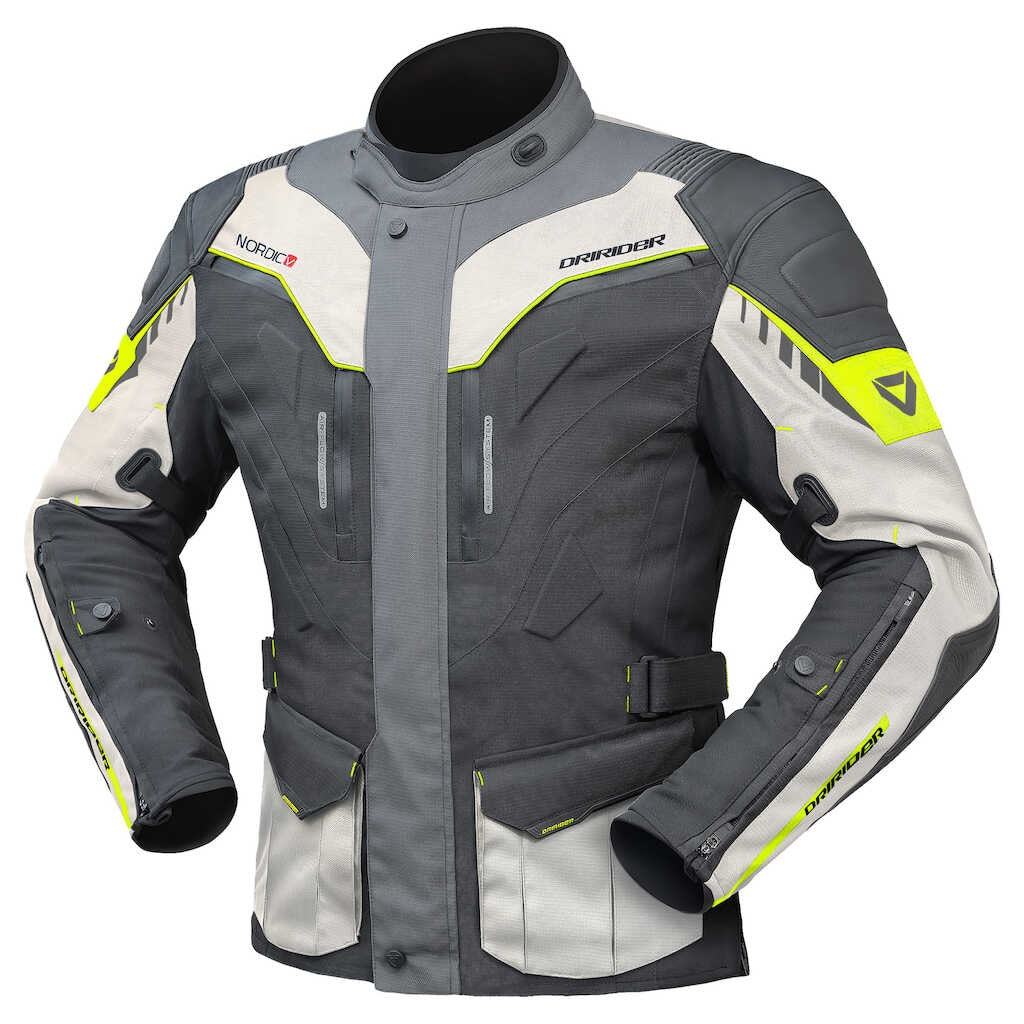 DriRider Nordic V Grey/Lime Womens Textile Jacket
