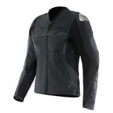 Dainese Racing 5 Black/Black Womens Perforated Leather Jacket