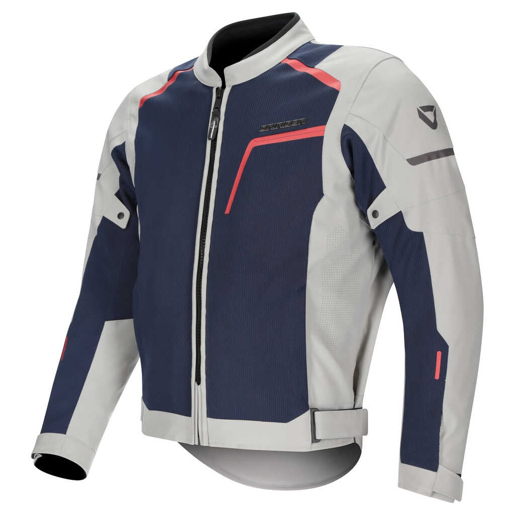DriRider Air-Ride 6 Light Grey/Navy/Red Textile Jacket
