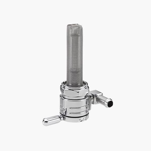 Golan Products Inc GP-76-312B High-Flow Petcock w/22mm Thread & 5/16" Backward Facing Fuel Outlet Chrome for Harley-Davidson Softail 84-06/Dyna 91-06/FXR 82-94/Touring 88-06/Sportster 75-06/4 Speed Big Twin 75-86