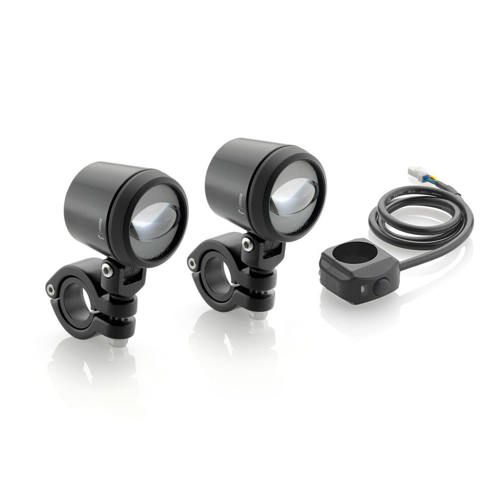 Rizoma LED Fog Auxiliary Lights Black for BMW R NineT Pure/Racer/Urban G/S/Scrambler 14-20