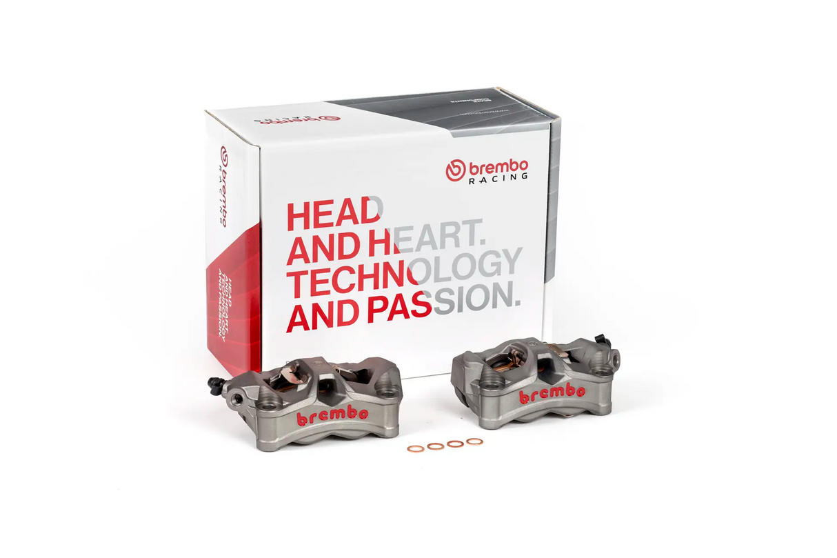 Brembo B-220D02010 Stylema Radial Monoblock Front Brake Caliper Set Titanium Grey