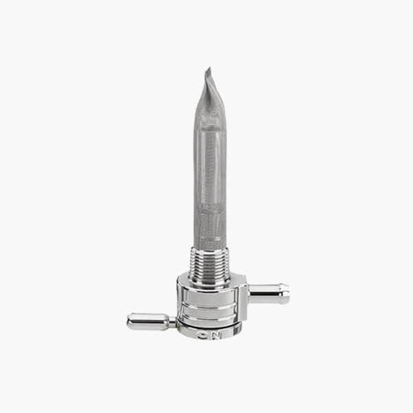 Golan Products Inc GP-75-516S Fuel Tap/Petcock w/3/8" NPT Thread & 5/16" Inward Facing Fuel Outlet Chrome