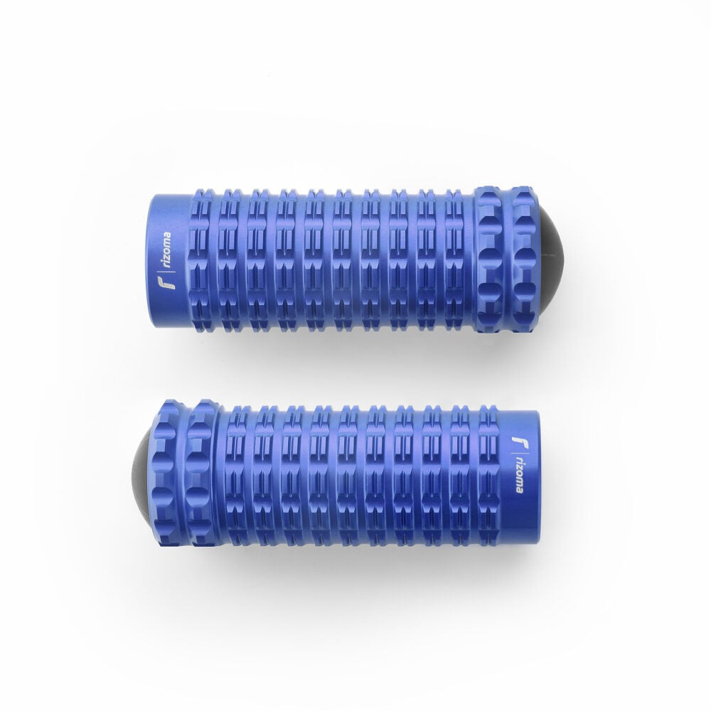 Rizoma B-PRO Rider/Passenger Footpegs Blue for BMW/Harley-Davidson/Honda/Kawasaki/KTM/Suzuki/Triumph/Yamaha