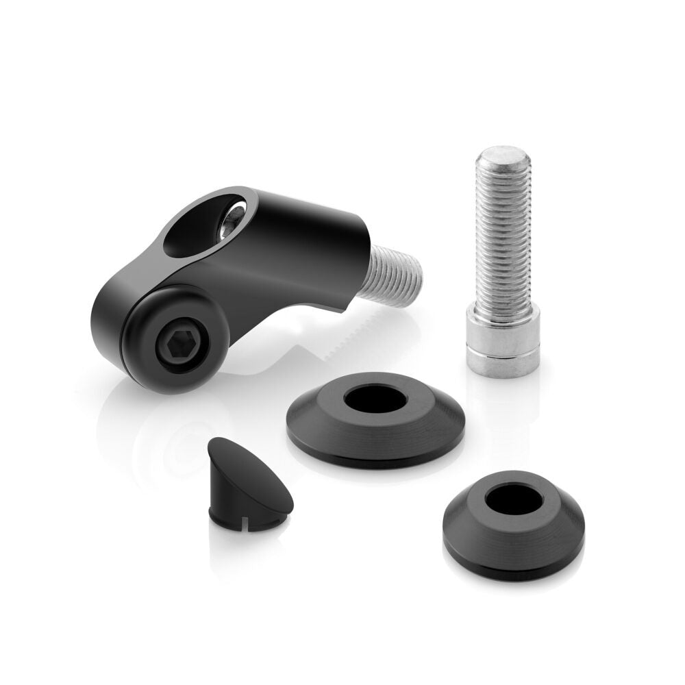 Rizoma Side Mount Mirror Adapter Black for Ducati Multistrada Enduro 1200/1200 S ABS/1200 S/ABS/Multistrada 1260/S/Pikes Peak