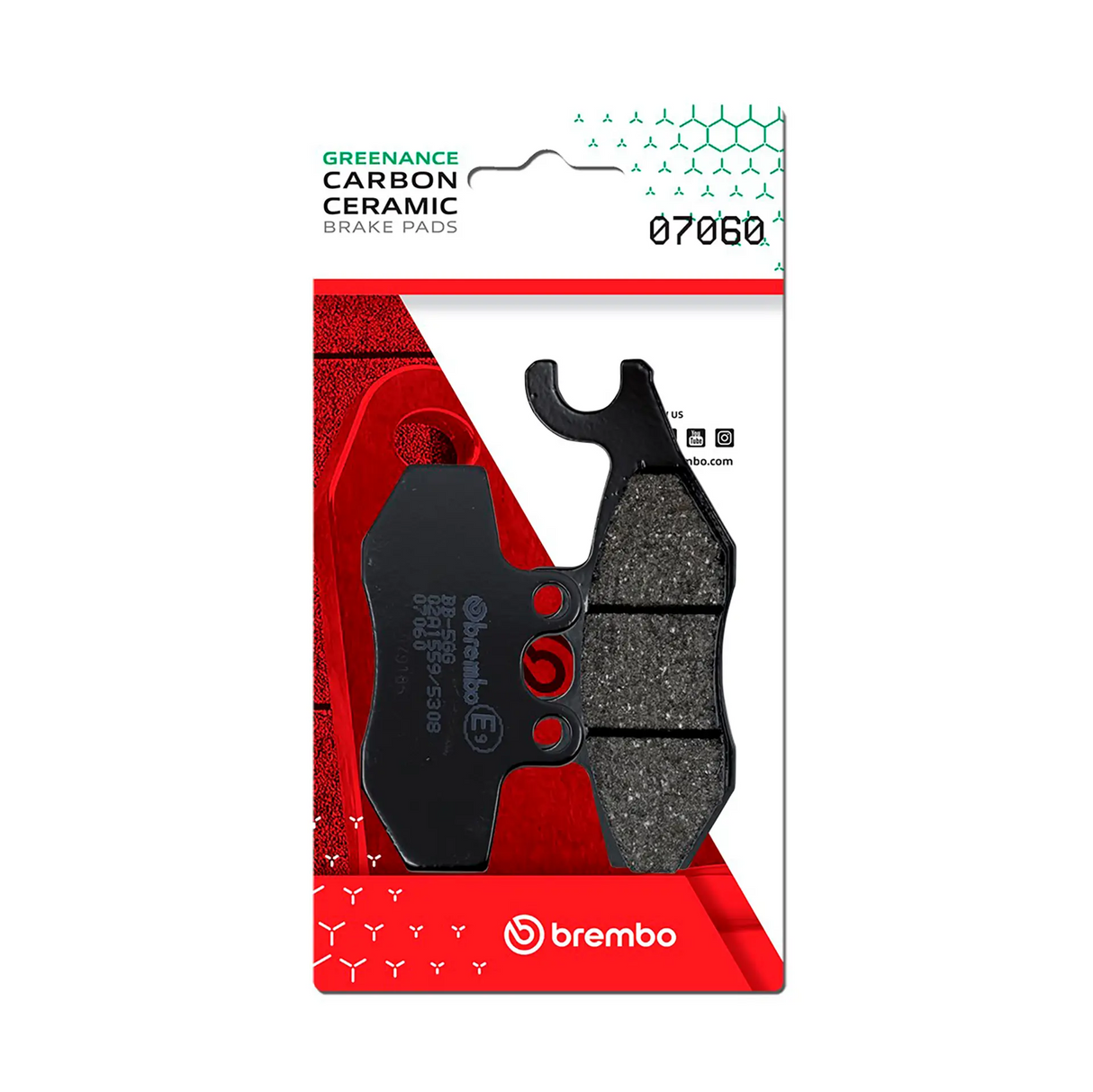 Brembo B-07060 Scooter (CC) Carbon Ceramic Rear Brake Pad (07060)