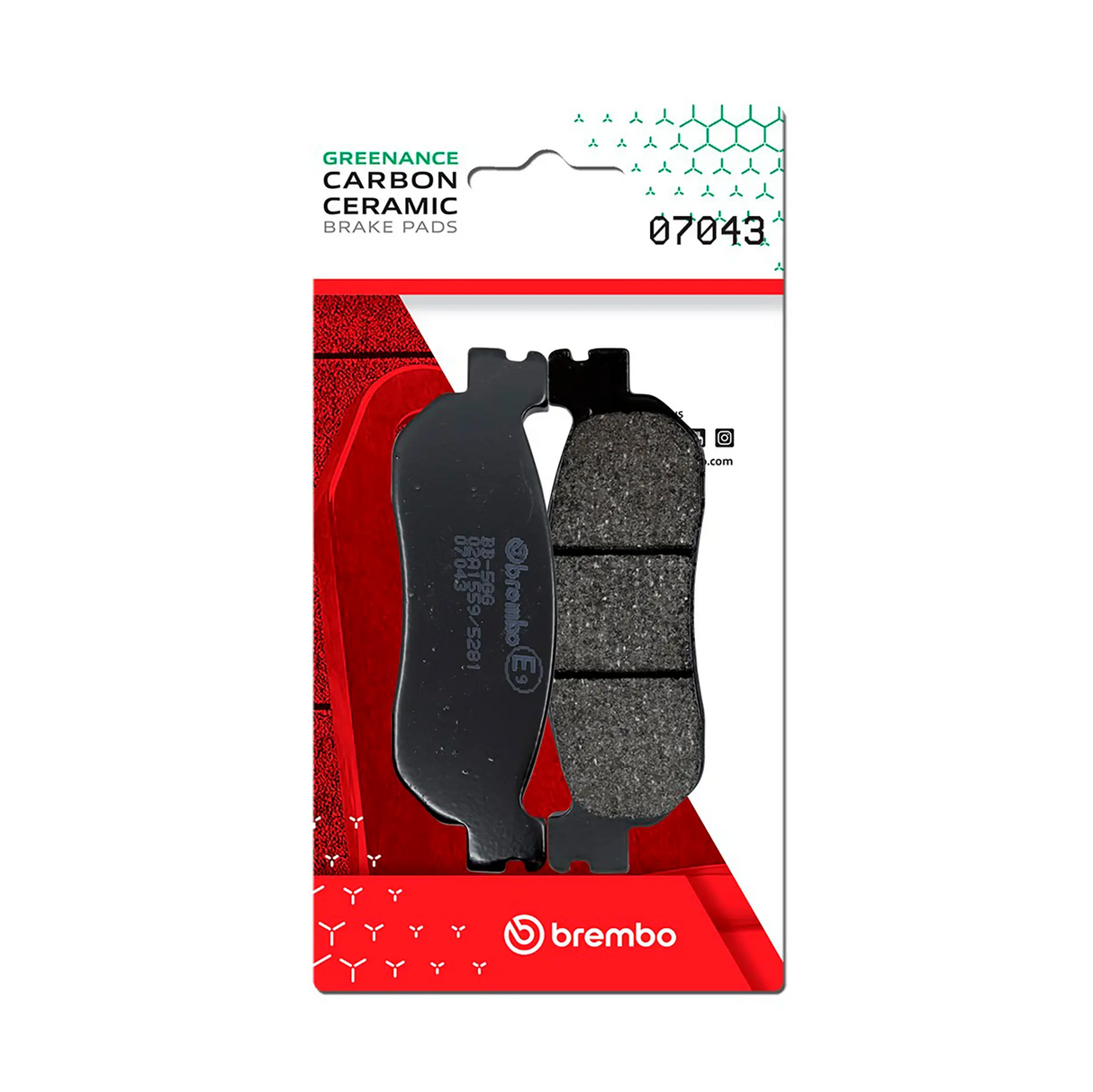 Brembo B-07043 Scooter (CC) Carbon Ceramic Rear Brake Pad (07043)