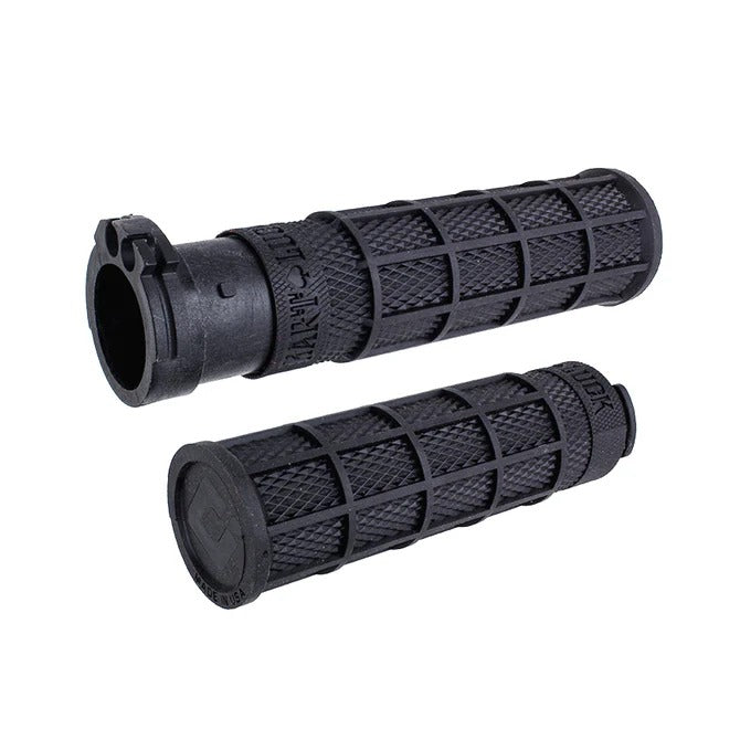 ODI Grips ODI-V21HCW-BB Replacement Rubbers for Hart-Luck Full Waffle Lock-On Handgrips Black for H-D w/Throttle Cable