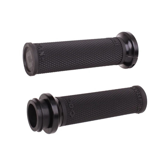 ODI Grips ODI-V30HTWB-B Ruffian Lock-On Handgrips Black/Black for Harley-Davidson Big Twin 08-24 w/Throttle-by-Wire