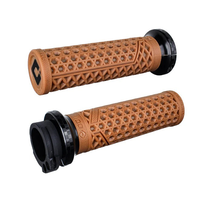 ODI Grips ODI-V31VHCWGR-BC Vans Signature Lock-On Handgrips Gum Rubber/Black Checker for H-D w/Throttle Cable