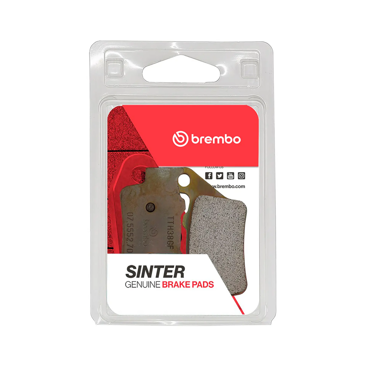 Brembo B-07BB0265 Genuine (65) Sintered Rear Brake Pad (07BB02.65)