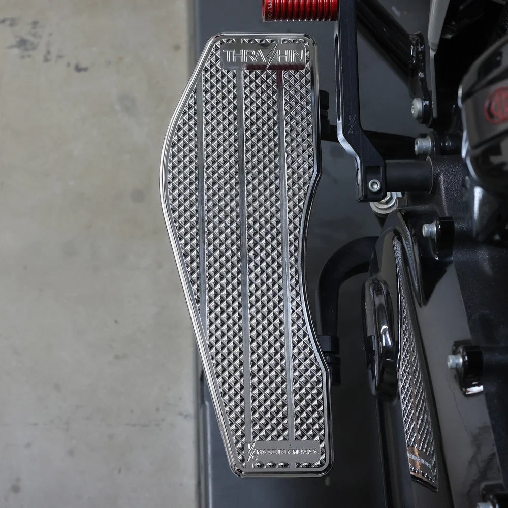 Thrashin Supply TS-TSC-2200-3 Bagger Rider Floorboards Chrome for Harley-Davidson Touring 82-16/FL Softail 86-17/Dyna Switchback 12-16