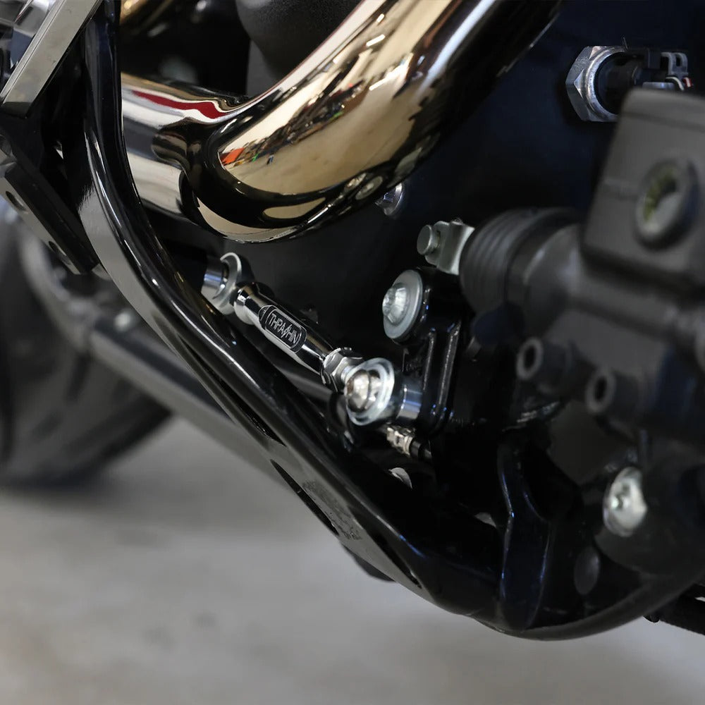 Thrashin Supply TS-TSC-2301-3 Adjustable Brake Linkage Chrome for Softail 18-Up w/Mid Controls