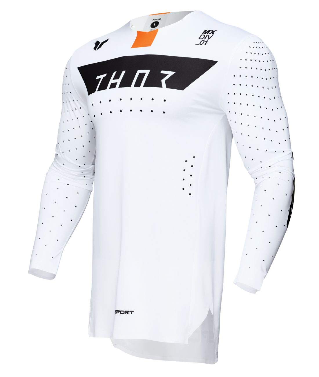 Thor 2025 Sportmode Rogue White/Orange Jersey