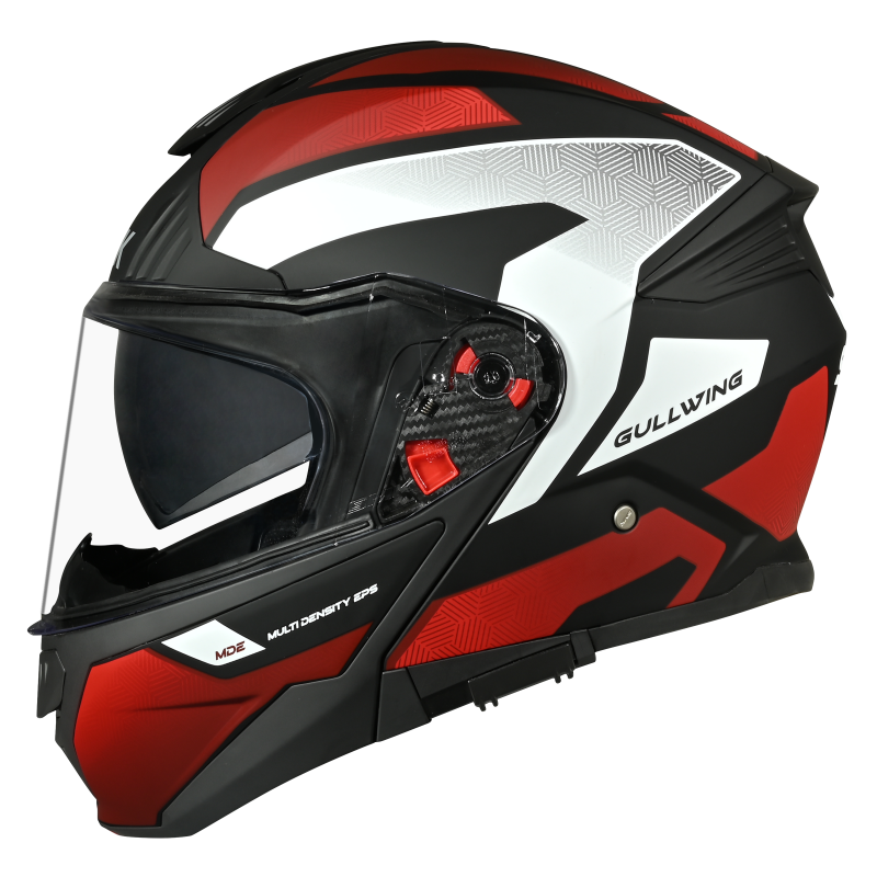 SMK Gullwing Sonic Matte Black/Red/White MA231 Helmet