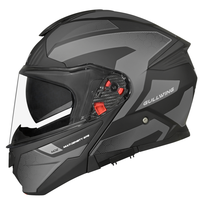 SMK Gullwing Sonic Matte Black/Grey MA266 Helmet