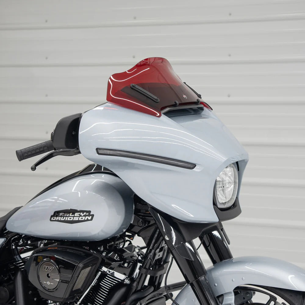 Klock Werks KKC-2310-0878 8" Flare Kolor Windshield Red for Harley-Davidson CVO Street Glide 23-Up/Street Glide 24-Up Models