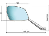 Rizoma R-BS207A 4D Mirror Silver