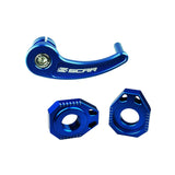 Scar RAP600AB601 Rear Axle Pull & Axle Blocks Blue for Sherco 125 SER 18-23/250/300 SER/250/300/450 SEFR 12-23