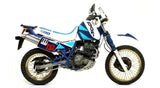 Arrow 72640PD Paris-Dakar Replica Stainless Steel Slip-On Muffler w/Steel End Cap for Suzuki DR 600 R/DR 600 S 85-90