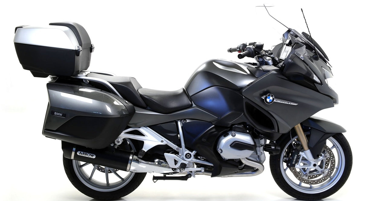 Arrow 71838AKN Maxi Race-Tech Aluminium Dark Slip-On Muffler w/Carbon End Cap for BMW R 1200 RT 14-16