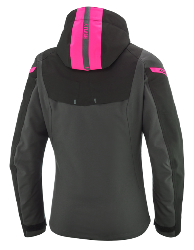 Ixon Burning Lady Anthracite/Black/Pink Textile Womens Hoodie Jacket