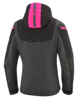 Ixon Burning Lady Anthracite/Black/Pink Textile Womens Hoodie Jacket