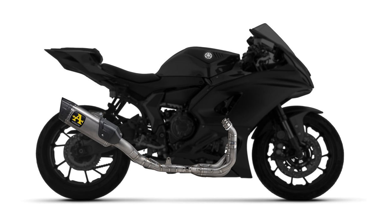 Arrow 71241PTR Competition EVO Titanium Full Exhaust System w/Pista Titanium Muffler & Carbon End Cap for Yamaha YZF-R9 25-Up