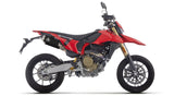 Arrow 71978PRN Pro-Race Nichrom Dark Slip-On Muffler w/Steel End Cap for Ducati Hypermotard 698 Mono 24-25