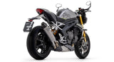 Arrow 71955PK Race-Tech Titanium Slip-On Muffler w/Carbon End Cap for Triumph Speed Triple 1200 RS/Speed Triple 1200 RR 21-24