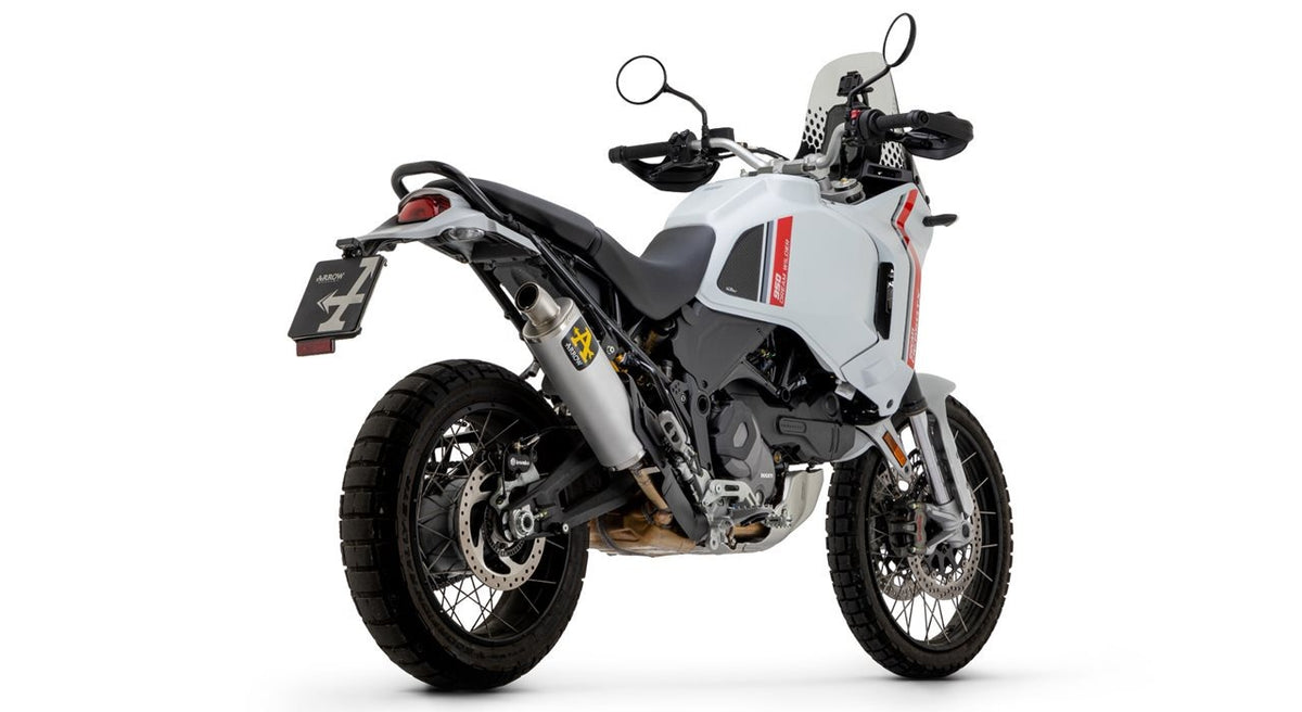 Arrow 72638AO Indy Race Aluminium Slip-On Muffler w/Steel End Cap for Ducati Desert X 950 22-25
