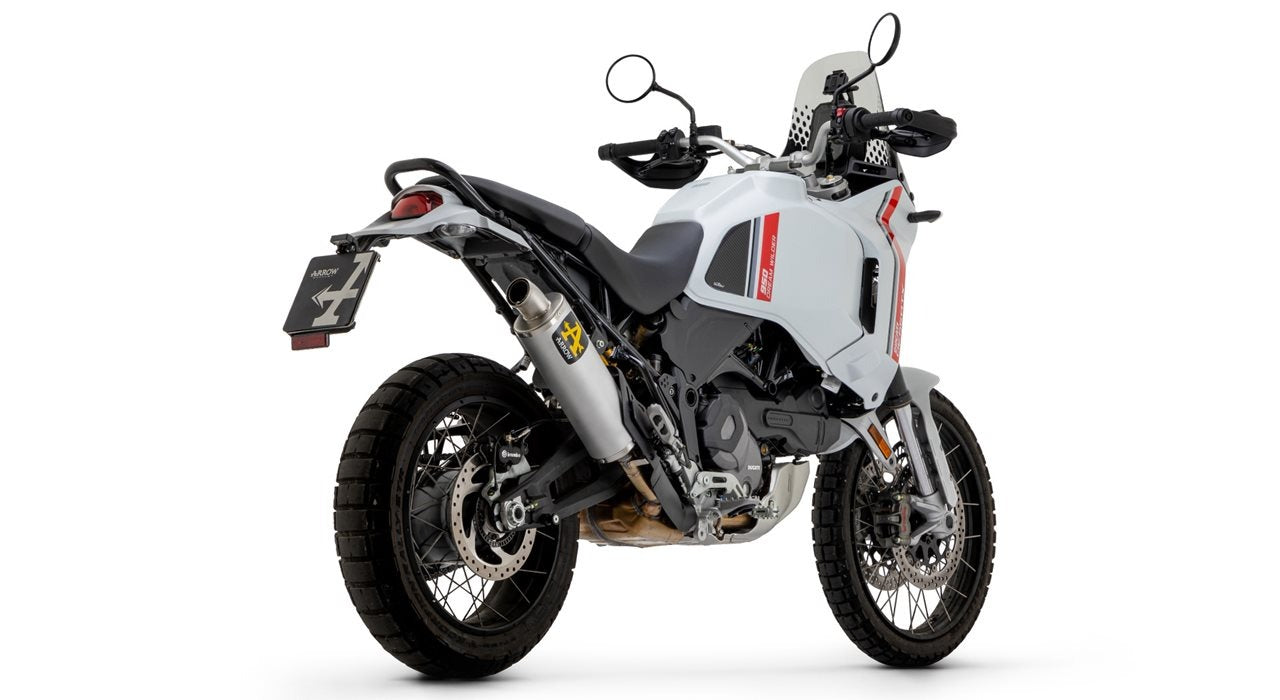 Arrow 72638AO Indy Race Aluminium Slip-On Muffler w/Steel End Cap for Ducati Desert X 950 22-25