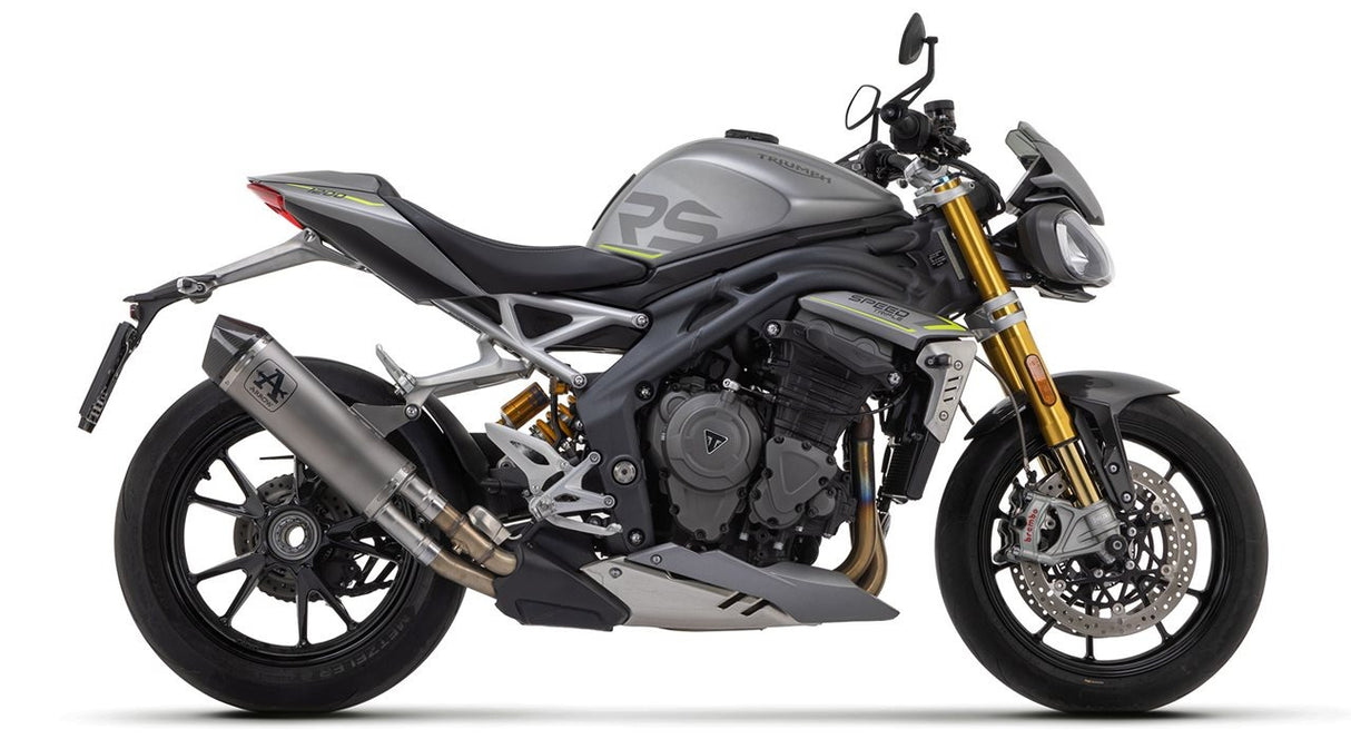 Arrow 71955PK Race-Tech Titanium Slip-On Muffler w/Carbon End Cap for Triumph Speed Triple 1200 RS/Speed Triple 1200 RR 21-24
