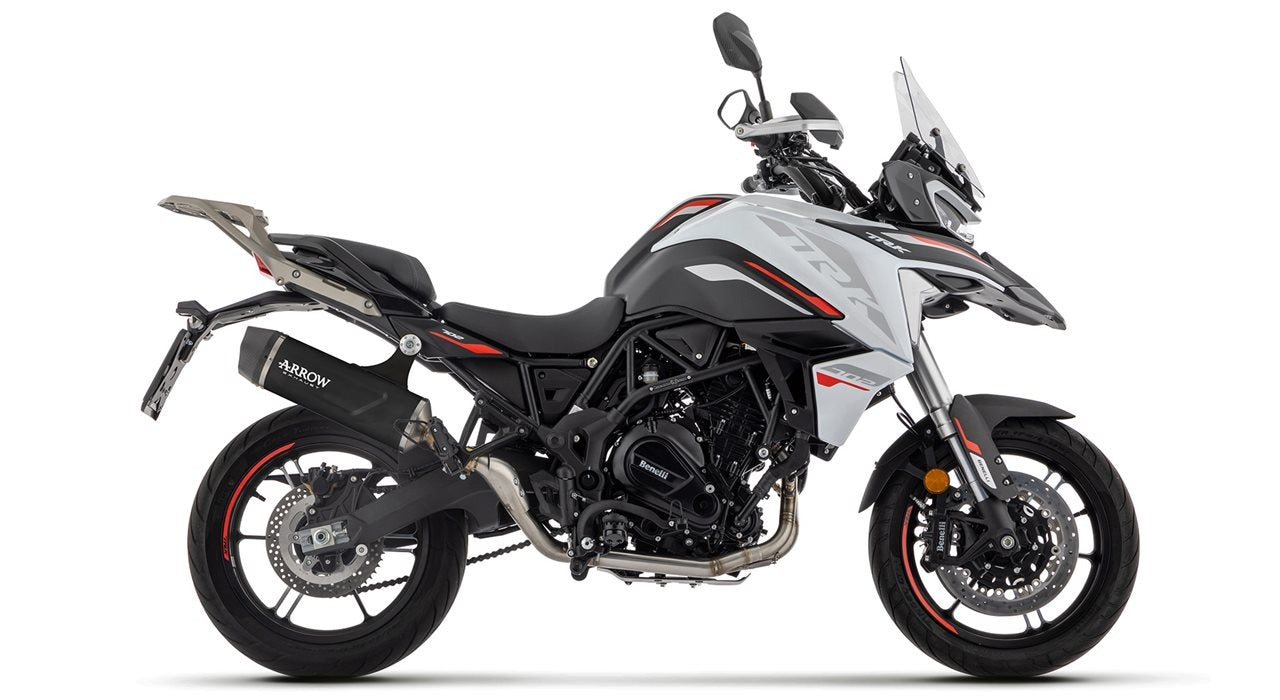 Arrow 71960AKN Indy Race Evo Aluminium Dark Slip-On Muffler w/Carbon End Cap for Benelli TRK 702/TRK 702X 23-Up