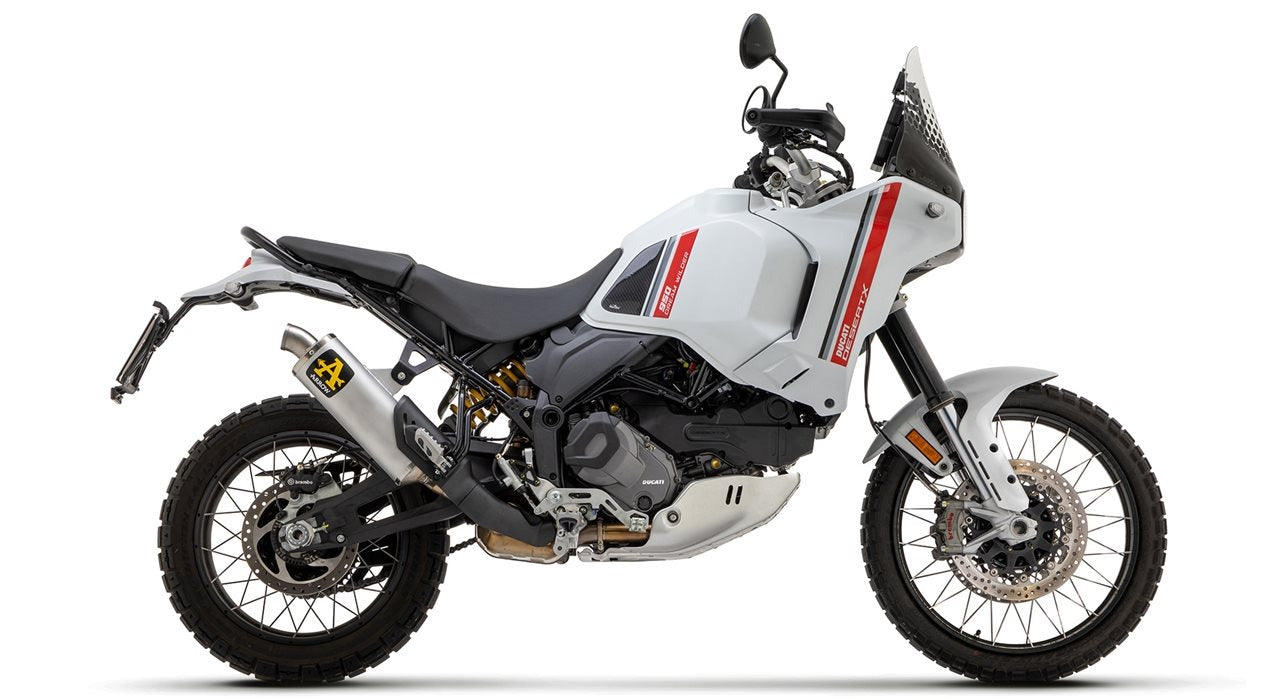 Arrow 72638AO Indy Race Aluminium Slip-On Muffler w/Steel End Cap for Ducati Desert X 950 22-25