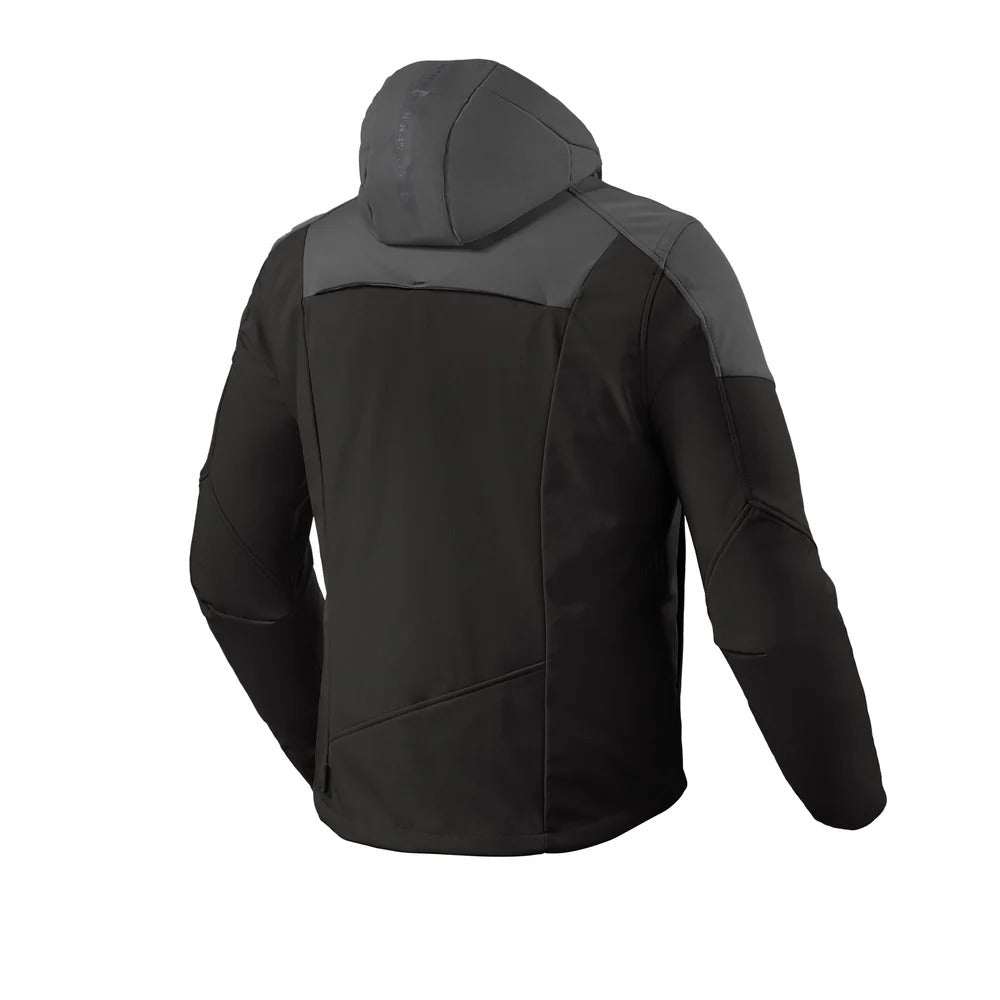 REV'IT! Afterburn H2O Black/Anthracite Textile Hoodie Jacket