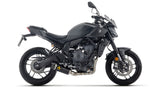 Arrow 71095AKN Thunder Stainless Steel Full Exhaust System w/Aluminium Dark Muffler & Carbon End Cap for Yamaha MT-07 25-Up